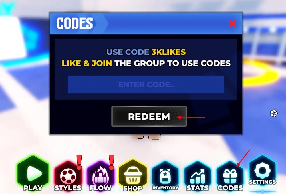 how to redeem blue lock rivals code