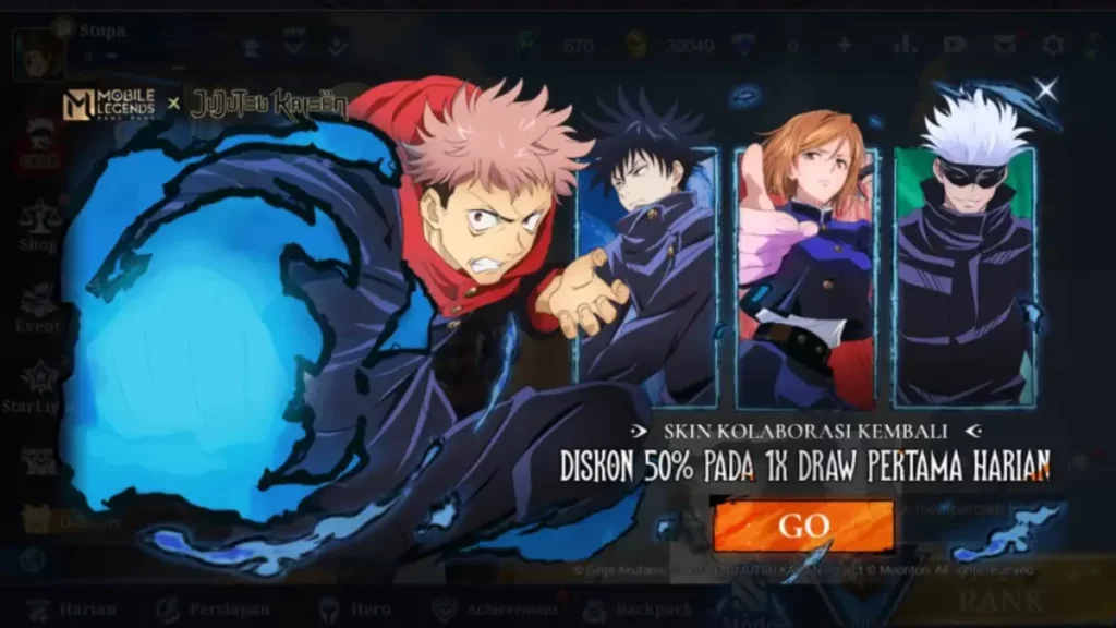 MLBB x Jujutsu Kaisen Premium Supply 2024 Phase 2