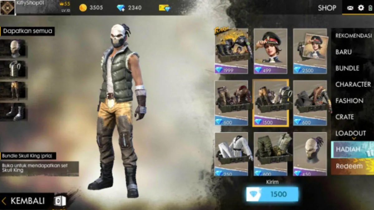 Ini Dia 5 Cara Mendapatkan Skull King Bundle Free Fire