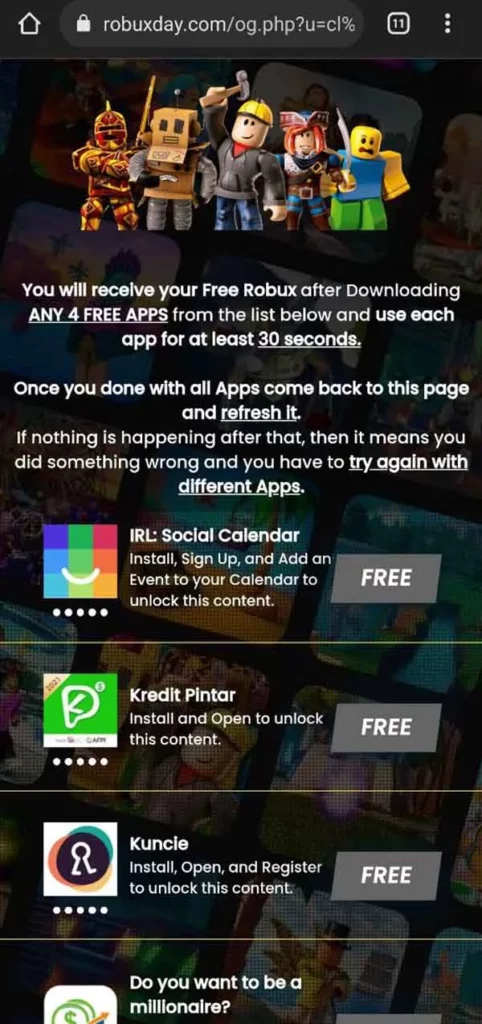 cara mendapat robux gratis