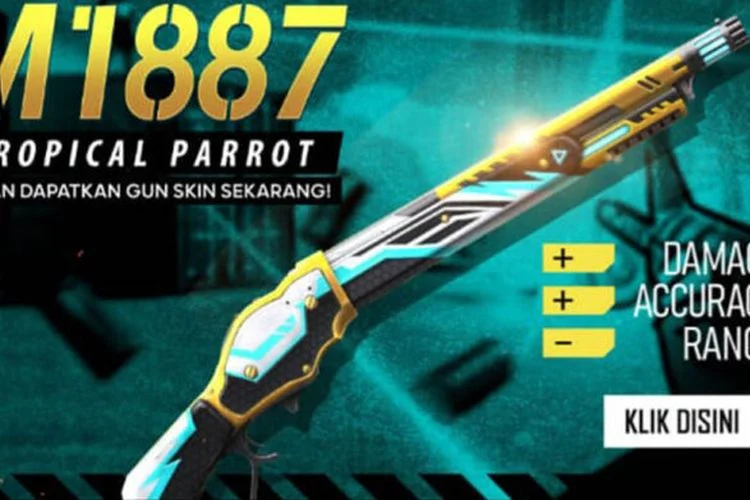 Skin M1887 SG Parrot FF: Stat dan Cara Mendapatkannya  - Blog Lapakgaming