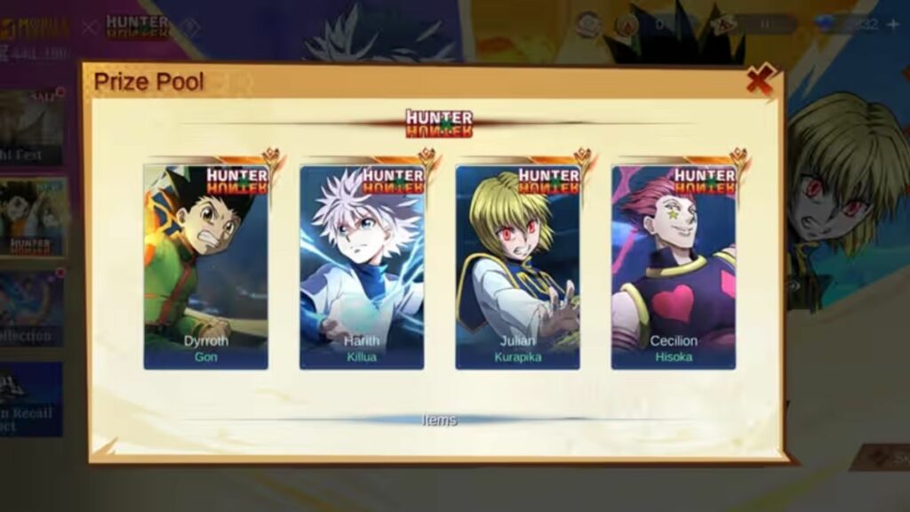 tips to win gacha skins in mlbb x hunter x hunter phase 2