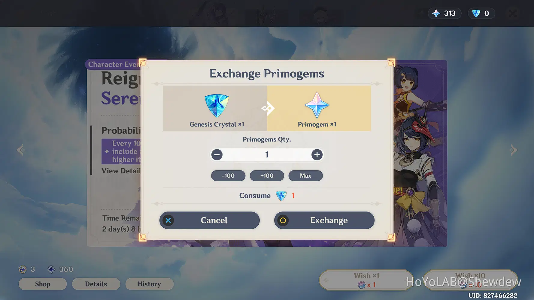 Exchange Genesis Crystals